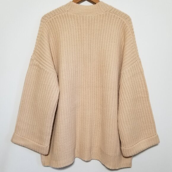 NWT 360 Cashmere Lizbeth 100% Cashmere Oversized Rib Knit Cardigan Shell $587 - Picture 6 of 15